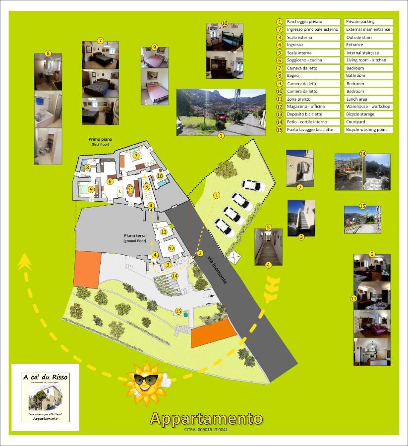 A Ca' Du Risso - Appartamento - Sea & Outdoor For Families, Bikers And Climbers Calice Ligure Eksteriør bilde