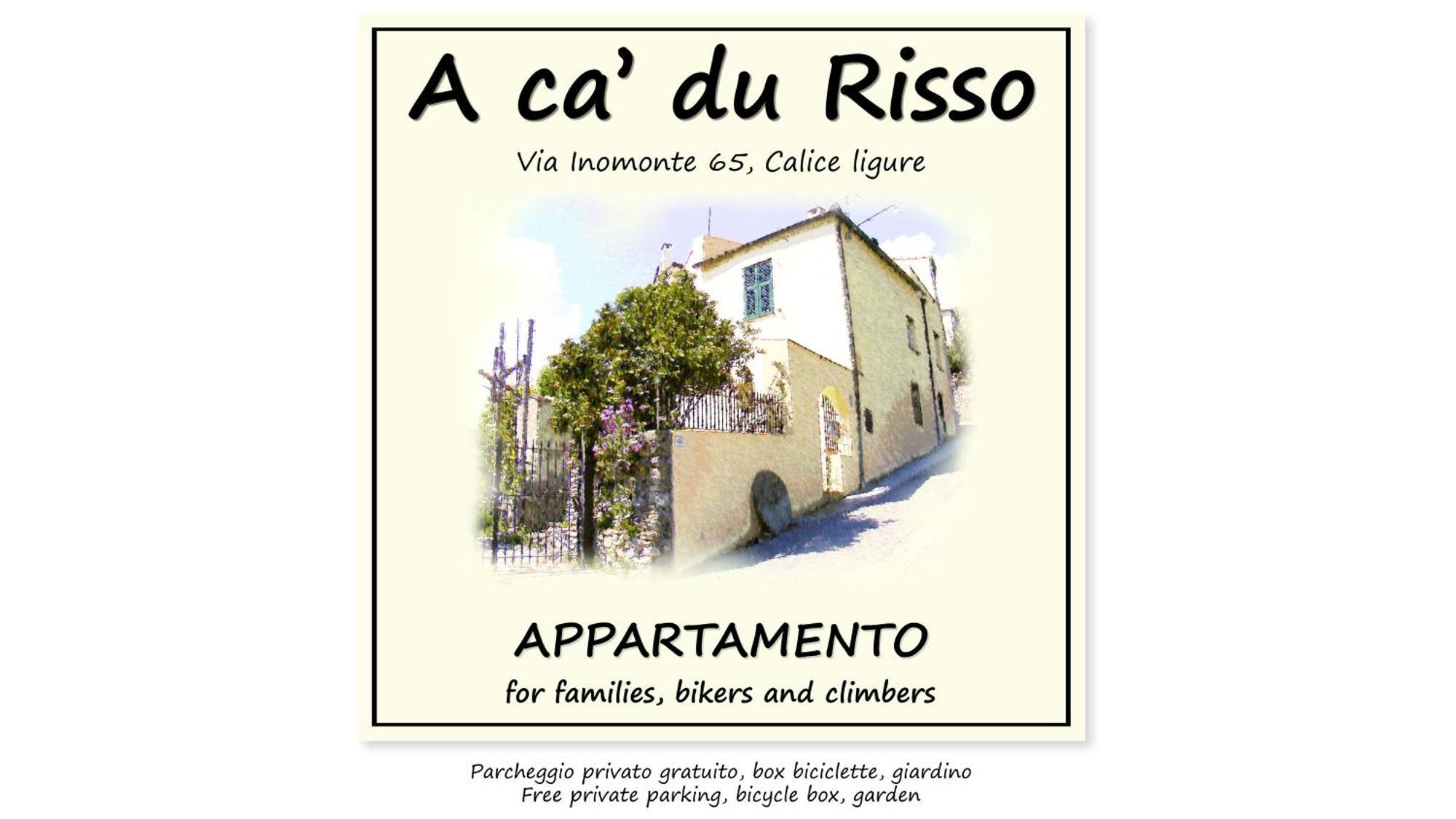 A Ca' Du Risso - Appartamento - Sea & Outdoor For Families, Bikers And Climbers Calice Ligure Eksteriør bilde